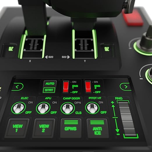 Turtle Beach VelocityOne Flightdeck Universal HOTAS Simulation System Joystick & Throttle for Air & Space Combat Simulation For Windows 10 & 11 PCs – Touch Display & Buttons, 139 Programmable Controls