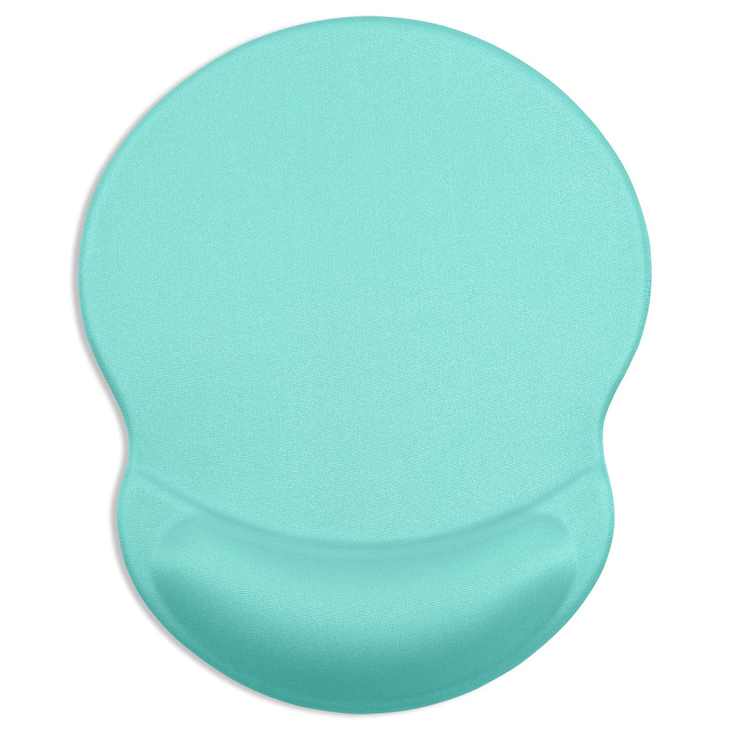 ITNRSIIET Ergonomic Mouse Pad with Gel Wrist Support Small Wrist Rest Smooth Surface Non-Slip PU Base Comfortable Office Supplies Pain Relief, 8.7 x 7.2 inches, Green
