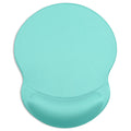 ITNRSIIET Ergonomic Mouse Pad with Gel Wrist Support Small Wrist Rest Smooth Surface Non-Slip PU Base Comfortable Office Supplies Pain Relief, 8.7 x 7.2 inches, Green
