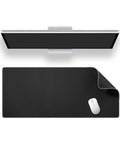 ALOANES Black Waterproof Desk Mat, Large Mouse Pad with Extended Mouse Mat, with Anti Slip Base, Stitched Edge, Grain Jacquard Surface, Perfect for Gamer, Office & Home, 3XL 15.74''x35.43''x0.12''