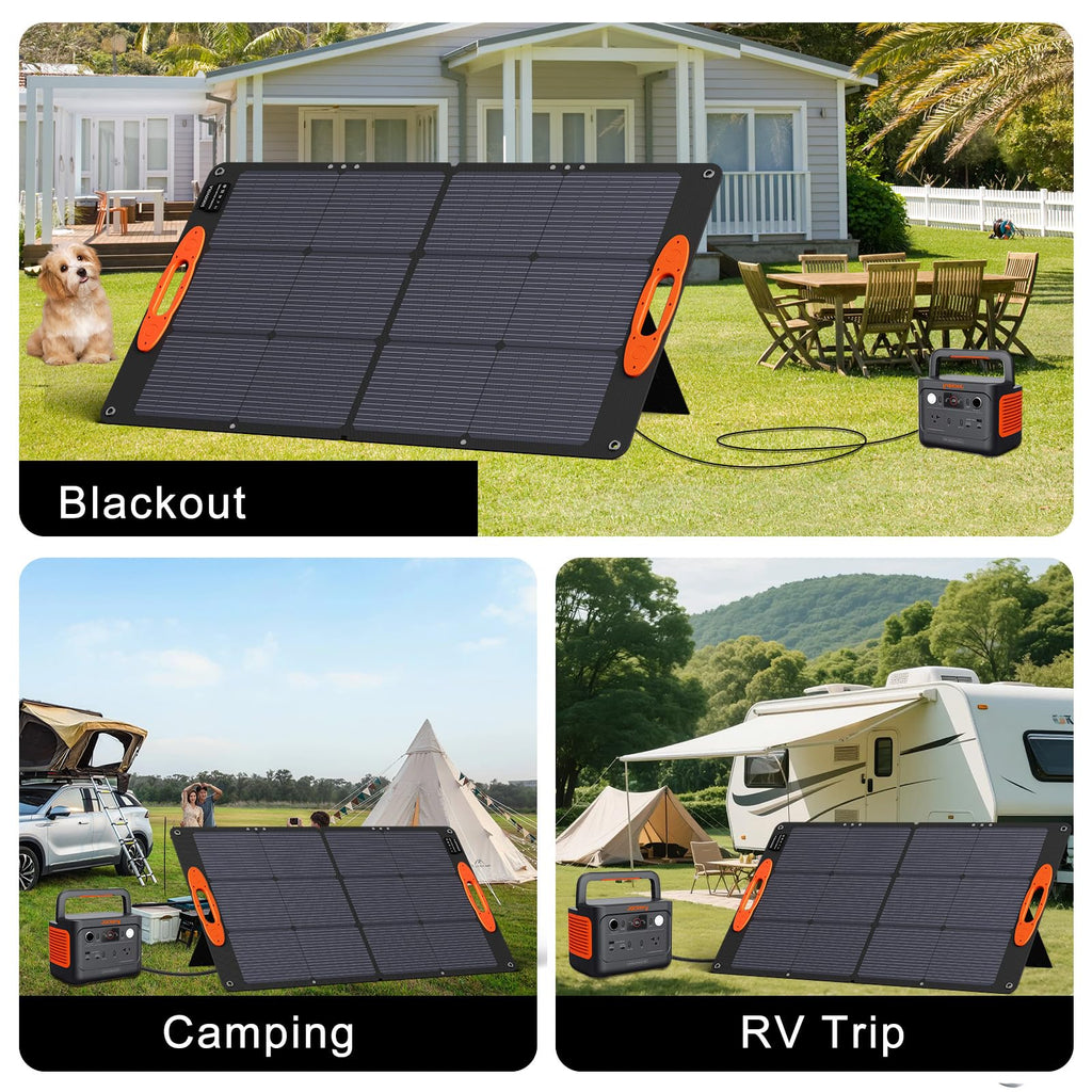 SOKIOVOLA N-Type 16BB 100W Portable Solar Panel 18V ETFE Portable Foldable Solar Charger NextGen 25% High Conversion Folding Solar Panel for Camping Outdoor RV