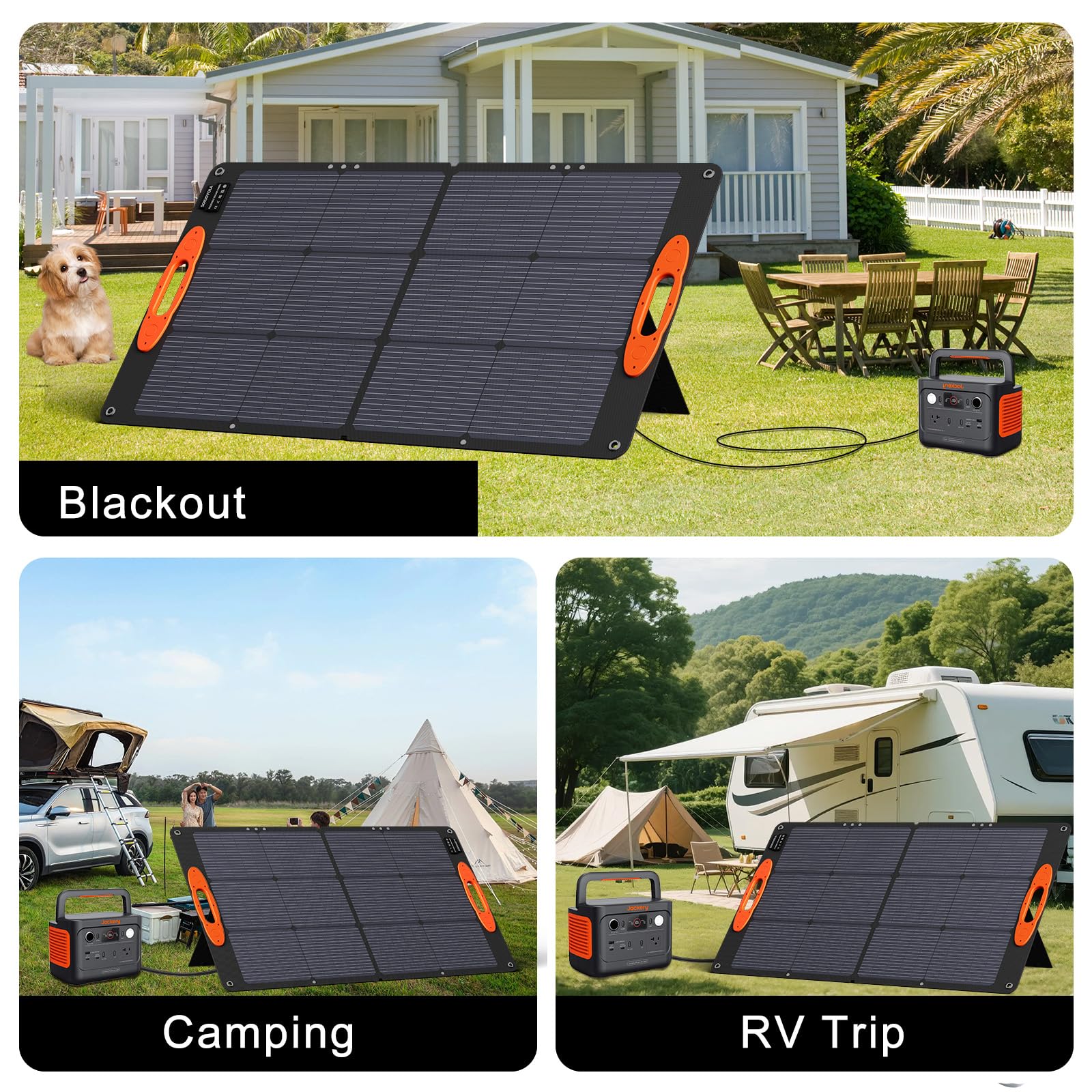 SOKIOVOLA N-Type 16BB 100W Portable Solar Panel 18V ETFE Portable Foldable Solar Charger NextGen 25% High Conversion Folding Solar Panel for Camping Outdoor RV