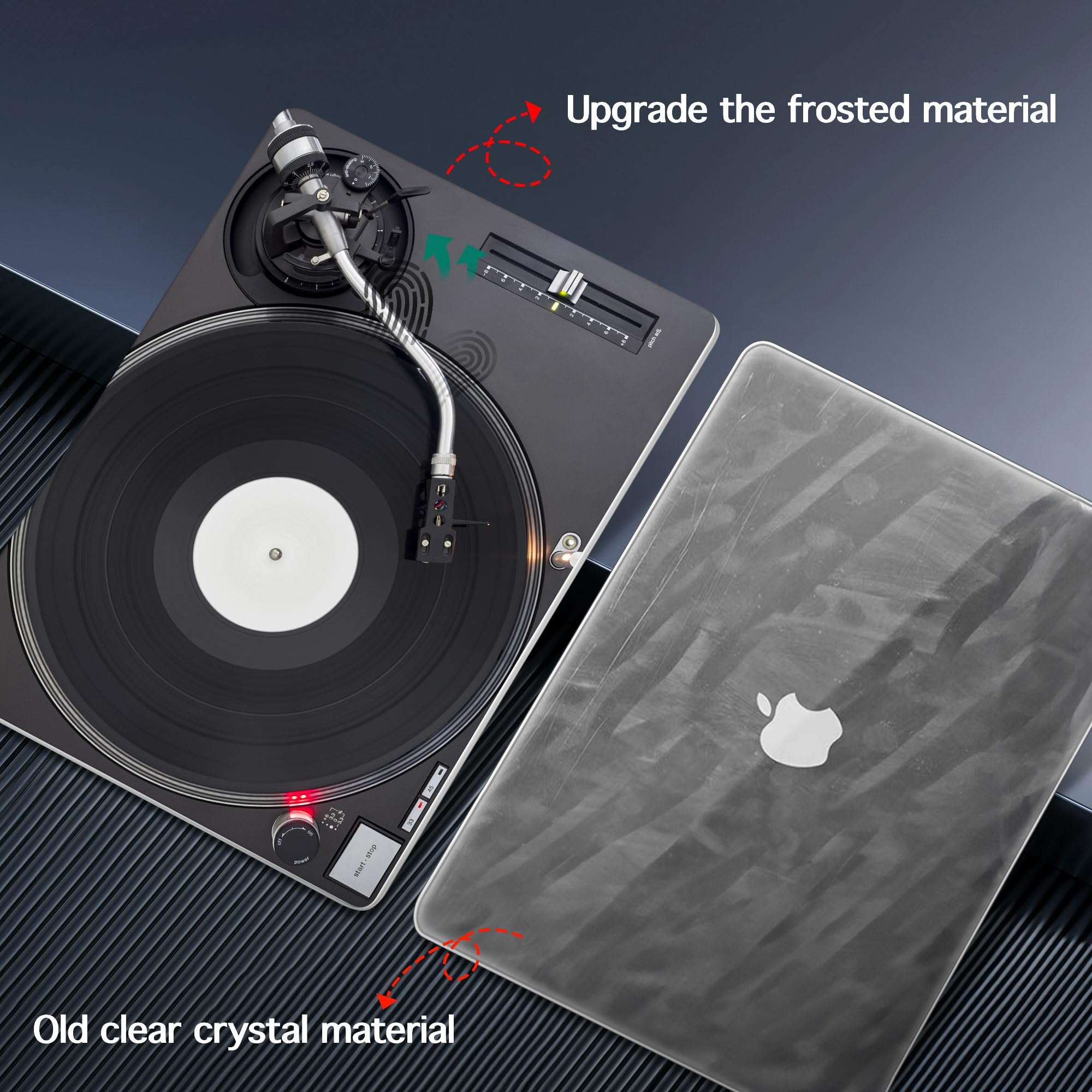 Lepeoac Case for 2026-2021 MacBook Pro 16-inch M5/M4/M3/M2/M1, DJ Turntable