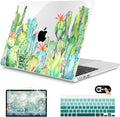Mektron for 2025 M4 MacBook Air 13.6 Inch A3240 Case Fits 2023 A2681 M2 2024 A3113 M3 Chip with Liquid Retina Display, Printed Plastic Hard Shell Cover for MacBook Air 13.6", Watercolor Cactus