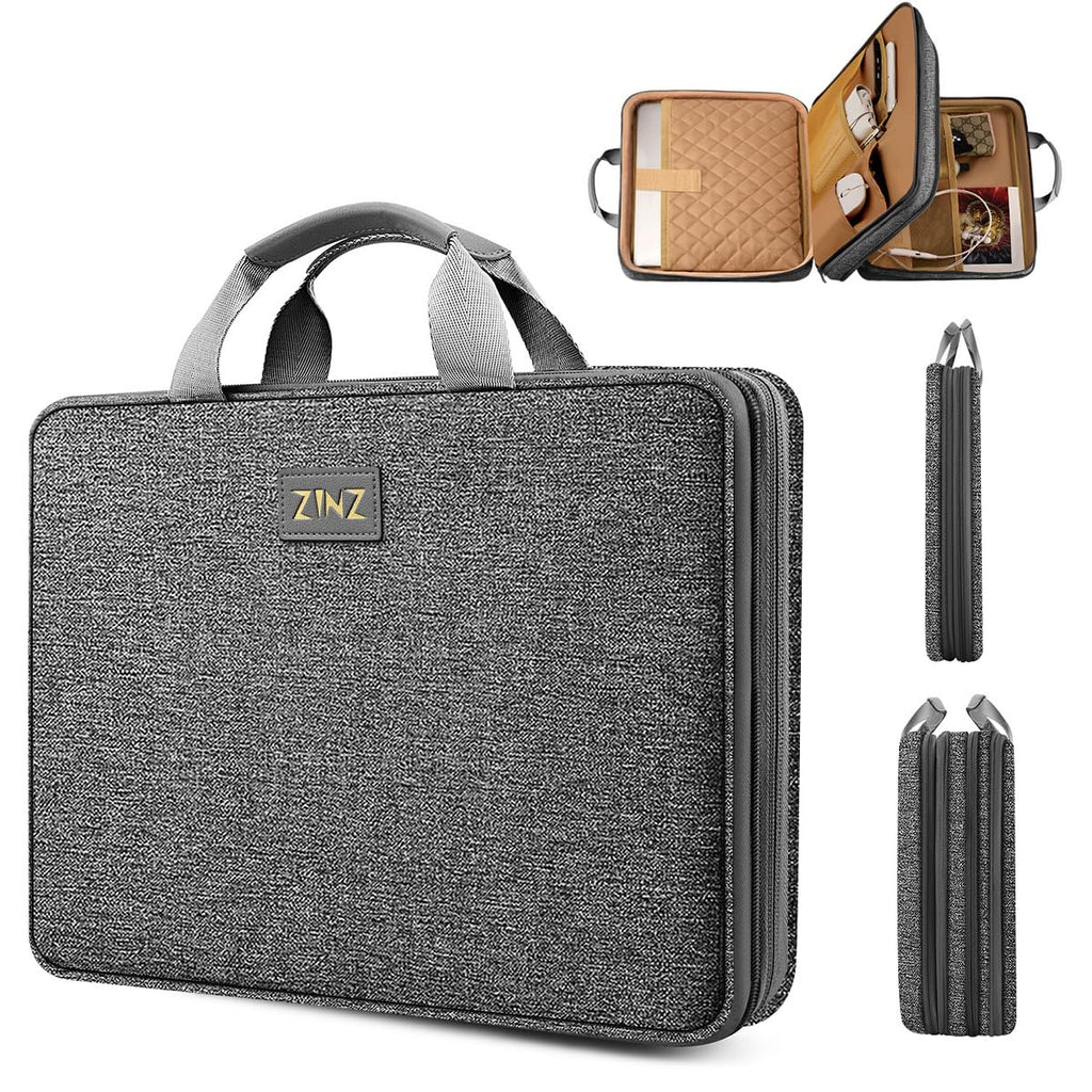 ZINZ Expandable Laptop Case 15.6 Inch Sleeve, Protective Carrying Case Compatible with MacBook Neo 16", MacBook Pro 16"/15.4", Dell XPS 16" and Most 15" 15.6" 16" Notebook，G01DG01