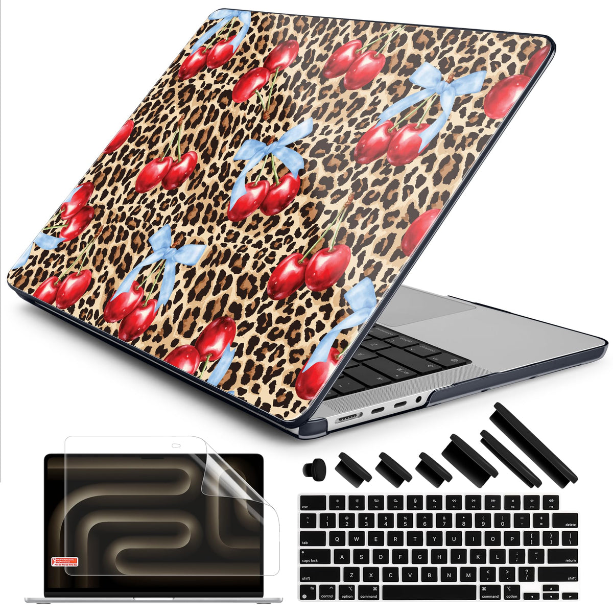 DONGKE Compatible with MacBook Pro 16 Inch Case (2026-2021 Release, M5 M4 M3 M2 M1 Pro/Max Chip), Plastic Hard Shell Cover with Keyboard Cover & Screen Protector for MacBook Pro 16", Garden Florals