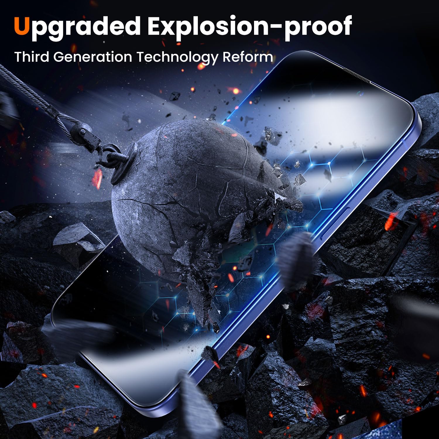 UniqueMe for iPhone 16/iPhone 15 Screen Protector Easy Installation-2 Packs