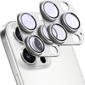 2 Pack Camera Lens Protector for iPhone 14 Pro/iPhone 14 Pro Max,[Not Easy to Breakn ] AR Tempered Glass Strong Adsorption Metal Camera Cover Screen-Silvery