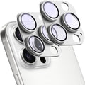SHANG PIN JIA 2 Pack Camera Lens Protector for iPhone 15 Pro/15 Pro Max,[Not Easy to Breakn ] AR Tempered Glass Strong Adsorption Metal Camera Cover Screen-Silvery