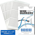 Premium Wire Marker Book for Cable Management, Vinyl-Coated, High-Tack Adhesive, Electric Panel Wire Label Stickers - 10 Pages, 1 Book, Numbered 0-9 (Pack of 1)