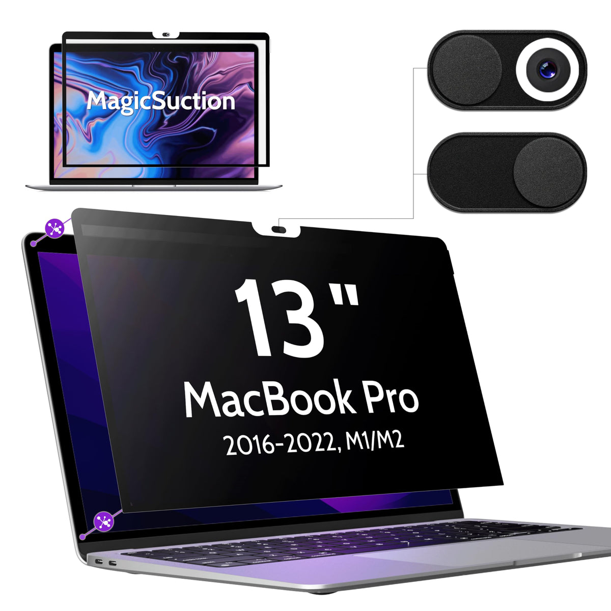 Peslv Nano‑Suction Privacy Screen for MacBook Air 15 Inch