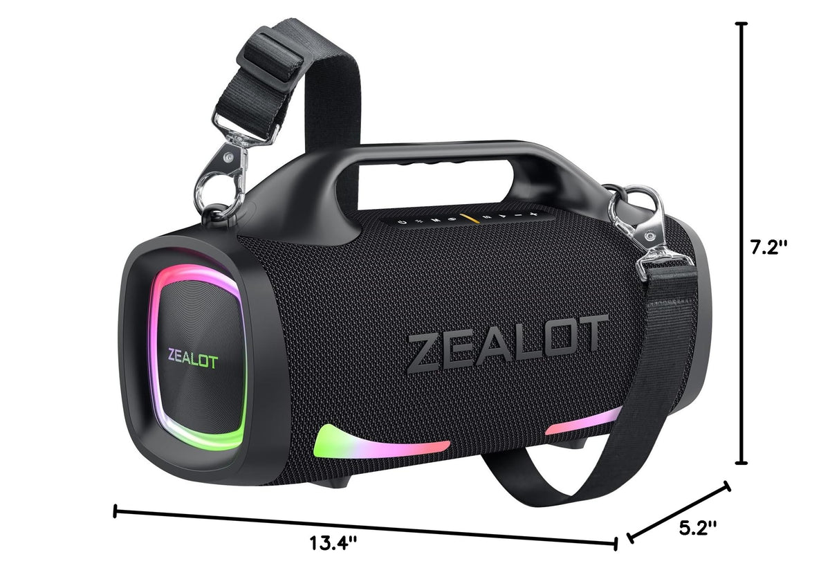 ZEALOT Bluetooth Speaker, 120W Booming Sound Speakers Wireless, Dual Pairing, XBass, Bluetooth 5.3, 24000mAh, Portable Outdoor Waterproof Speaker for Camping, Beach and Party
