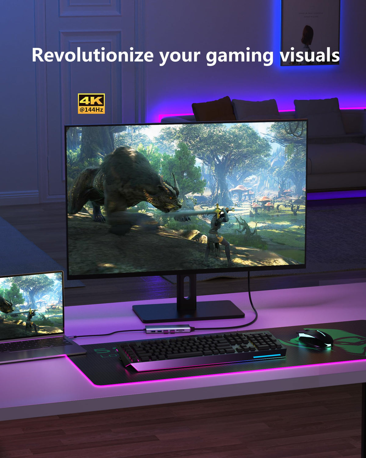 USB C Docking Station 3 Monitors 4K@60Hz, 14-in-1 Laptop Docking Station with 2 HDMI 4K@60Hz, DP 8K@30Hz/ 4K@144Hz, 3 USB 3.0, 2 USB 2.0, RJ45, Audio, PD 100W, USB-C HUB for Windows Laptop Accessories