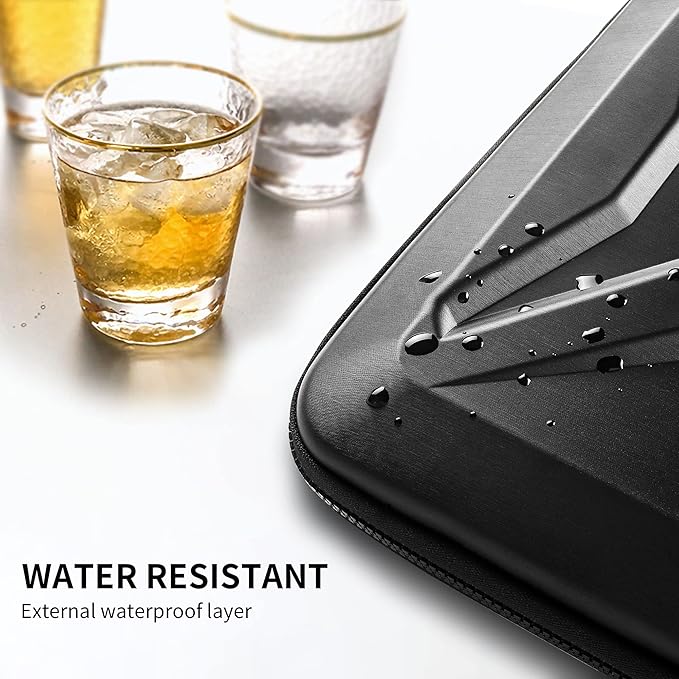 DOMISO 15.6 Inch Laptop Case Rugged Sleeve Waterproof Hard Shell Protective Cover Fits Most 15.6" Laptops/Macbook Pro/Lenovo IdeaPad/HP ENVY/Dell XPS (Black)