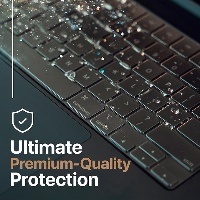 Kuzy Tinted Premium MacBook Pro 14 inch Keyboard Cover M4 16" 2025 2024 2023 M3 M2 M1 Pro Max - MacBook Air 13 inch Keyboard Cover 15" M4 - A3240 A3241 A3401 A3403 A3114 A3113 - US Layout TPU, Tinted