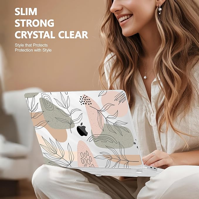 for MacBook Pro 16 inch Case 2019 2020 Release Model A2141, Plastic Hard Shell Cover with Keyboard Cover & Screen Protector for MacBook Pro 16 inch with Touch Bar & Touch ID - Tropical Leaves