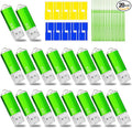 8GB USB Flash Drive 20 Pack Nicepicten Bulk USB 2.0 Thumb Drives 20Pack Metal Jump Zip Drive Memory Stick Pendrive Memoria USB 8 GB with 20PCS Lanyard Label - Green 20 X 8GB Flash Drives Bulk
