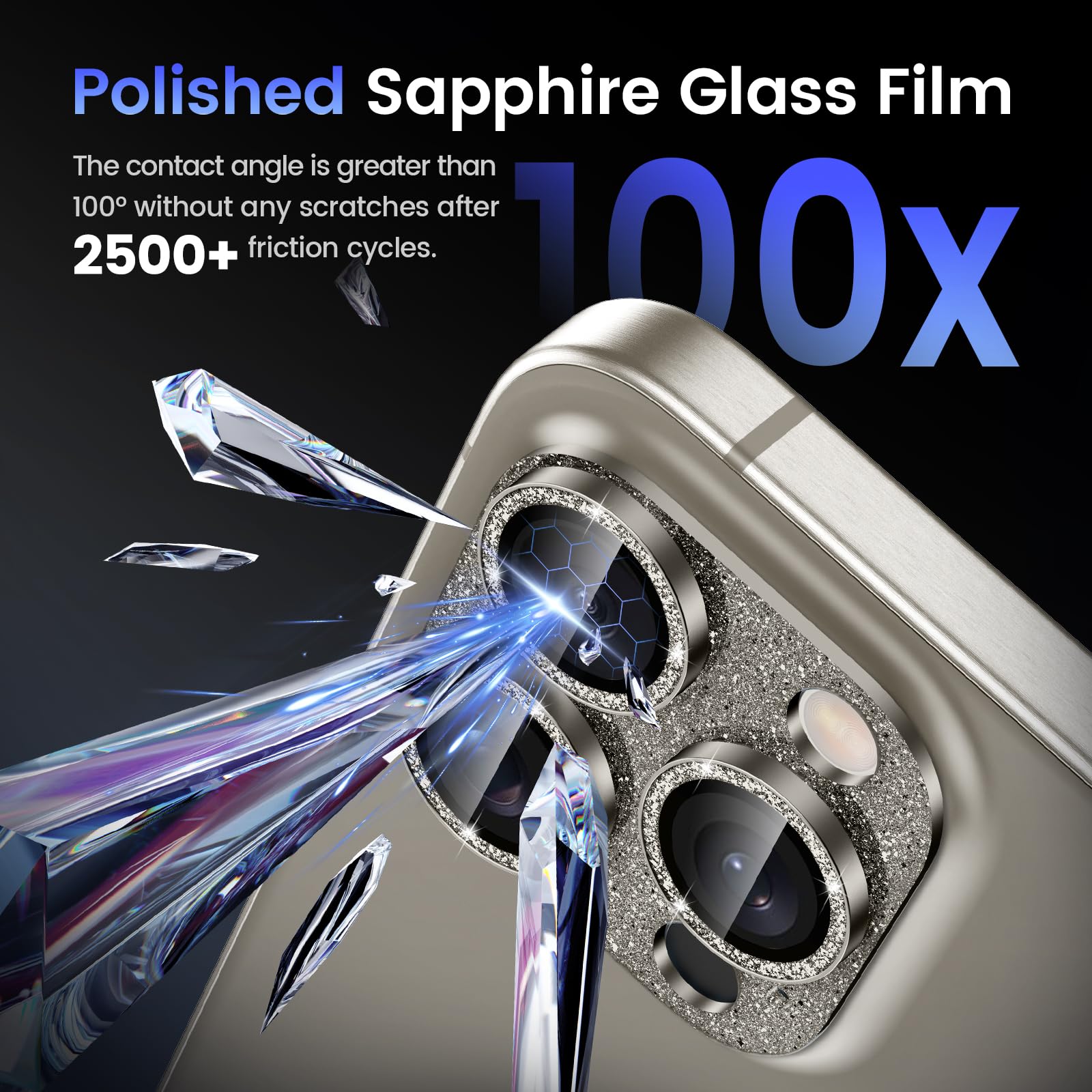 Tensea for iPhone 16 Pro Max/16 Pro/14 Pro Max/14 Pro Camera Lens Protector