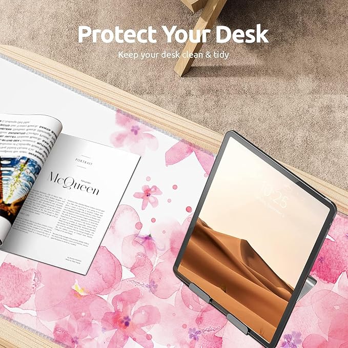 Art Rooster Gaming Mouse Pad, Large Office Desk Mat, Anti-Slip Rubber Base Mousepad for Computer Laptop Keyboard, Smooth Desk Pad for Home Office Gamer Work Accessories 31.5" x 11.8"