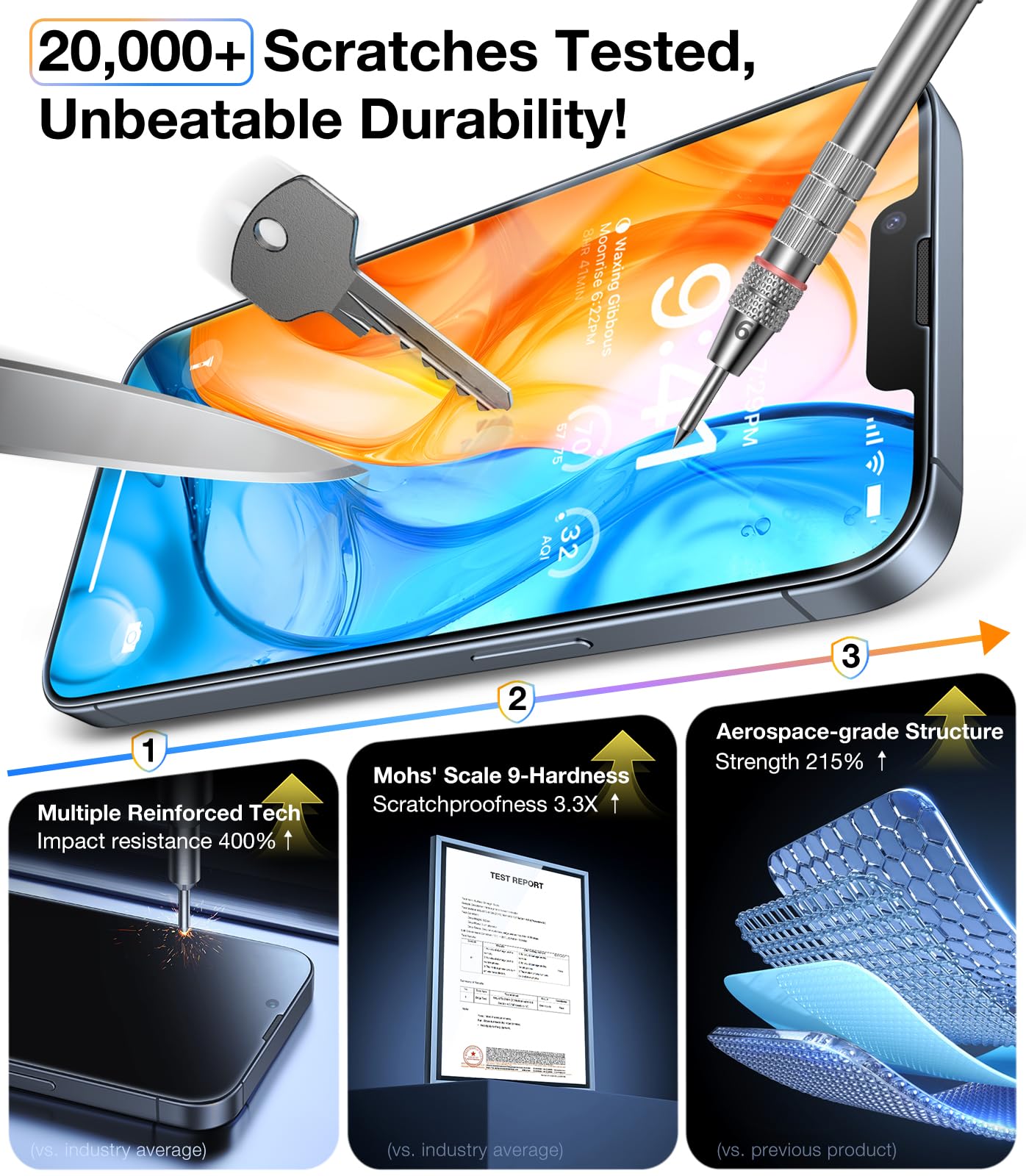 UltraGlass UNBREAK TOP 9H+ Armor for iPhone 17e/16e Screen Protector