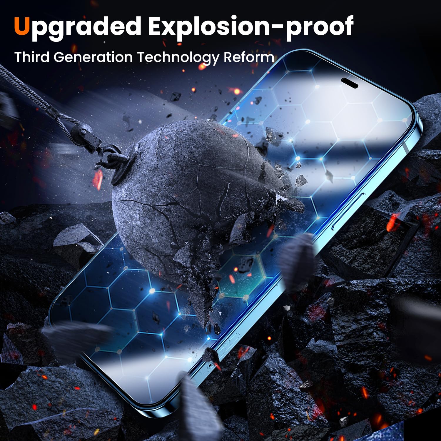 UniqueMe for iPhone 12 Pro Max Screen Protector - 2 Packs