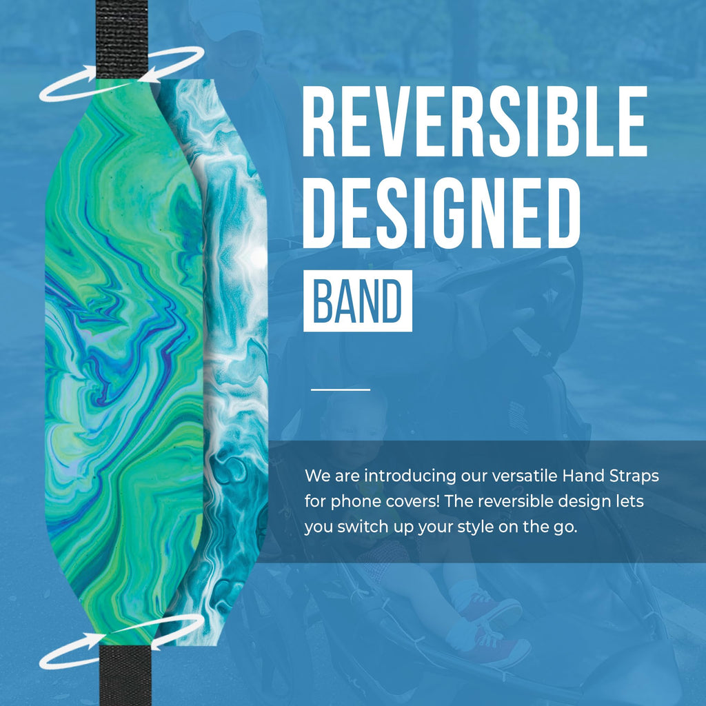Switchbands Aesthetic Color Phone Grip Strap – 2 Pack – Reversible Elastic Strap, Adhesive-Free, Ergonomic Hand Support, Anti-Theft Strap, Wireless Charging Compatible, Universal Fit – Ripple Opal