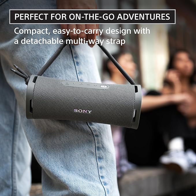 Sony ULT Field 1 Waterproof Portable Bluetooth Speaker, Enhanced Bass, 12h Battery, IP67 Rated Dustproof Shockproof Rustproof, Detachable Strap, SRSULT10D, Orange