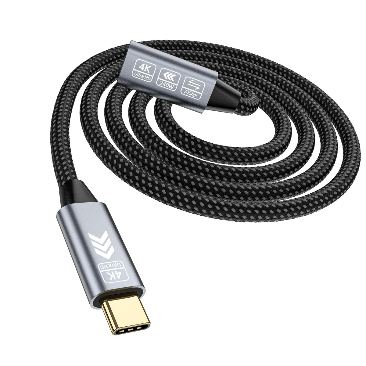 HOTUTUKI USB C Extension Cable 16.5FT, 20Gbps/100W USB3.2 Type C Extender Cord, 4K@60Hz Video Output Nylon Braided USB C Male to Female Extension Charging Cable Compatibility with Thunderbolt 4/3