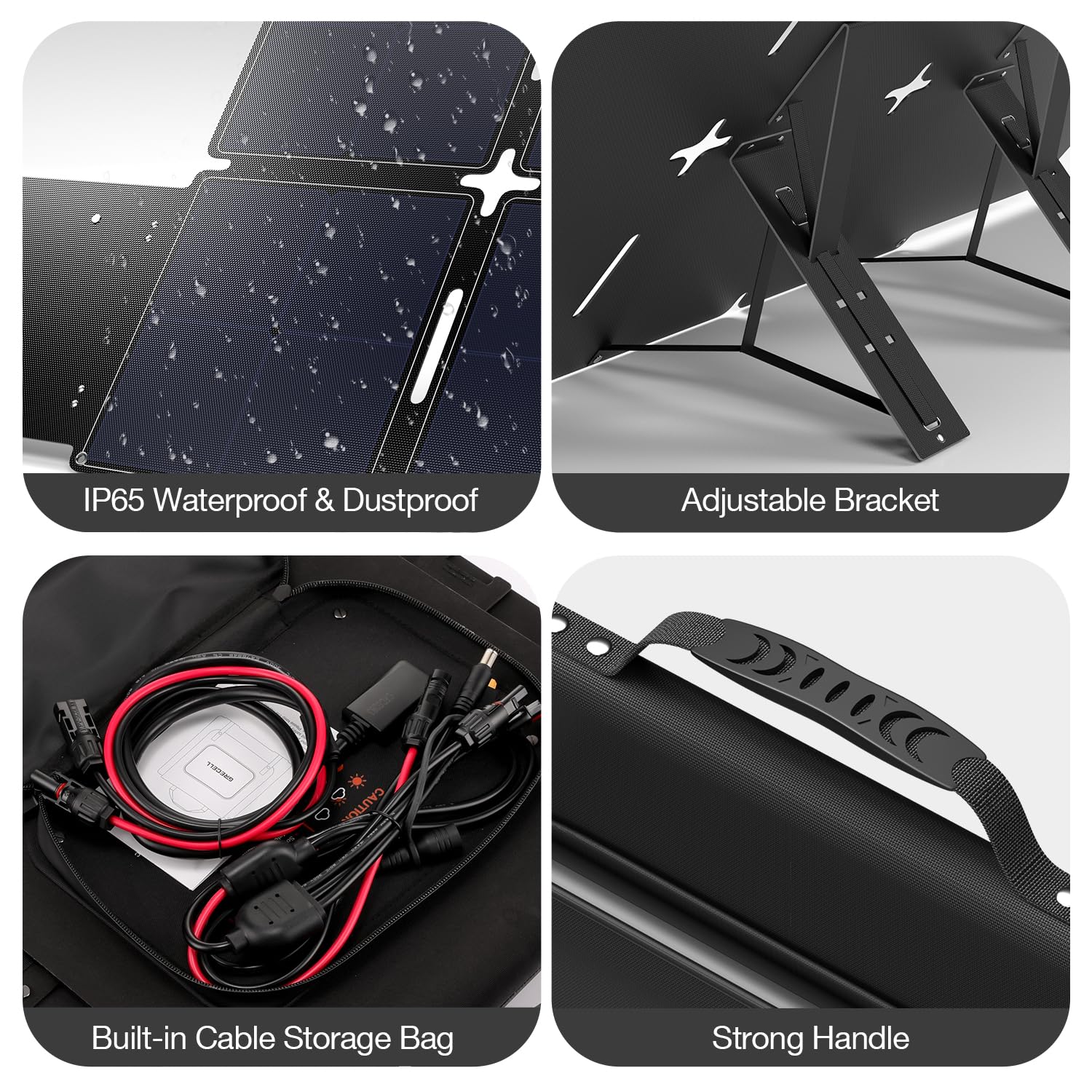 GRECELL 240W Portable Solar Panel for Power Station, Ultra Light Foldable