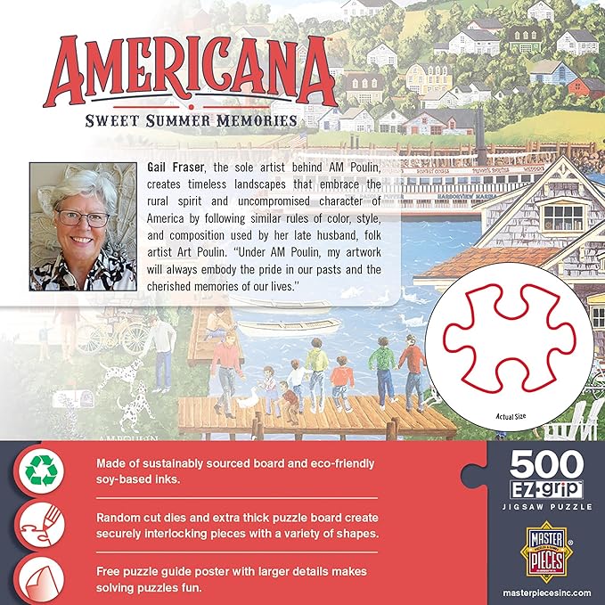 MasterPieces 500 Piece EZ Grip Jigsaw Puzzle for Adults, Family, Or Youth - Sweet Summer Memories - 19.25"x26.75"