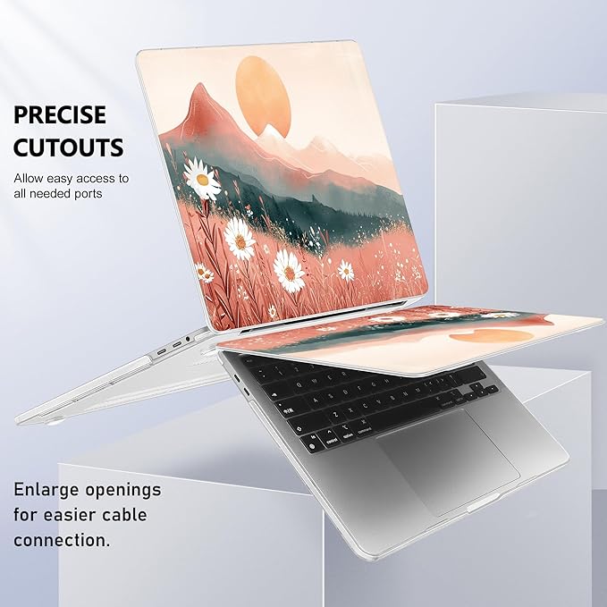 for MacBook Pro 16 inch Case 2019 2020 Release Model A2141, Plastic Hard Shell Cover with Keyboard Cover & Screen Protector for MacBook Pro 16 inch with Touch Bar & Touch ID, Mountains