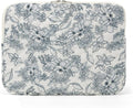 Puffy Laptop Sleeve 13-15.6 Inch Cute Quilted Laptop Protective Case Padded Floral Computer Sleeve for MacBook (B-Dark Blue, 11 Inch)