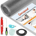 Window Screen Door Repair Kit, 59" x 159" Screen Door Mesh Replacement Kit, Durable Fiberglass Mesh Roll with Tools for Windows Doors Patio and Porch Replacement, Grey