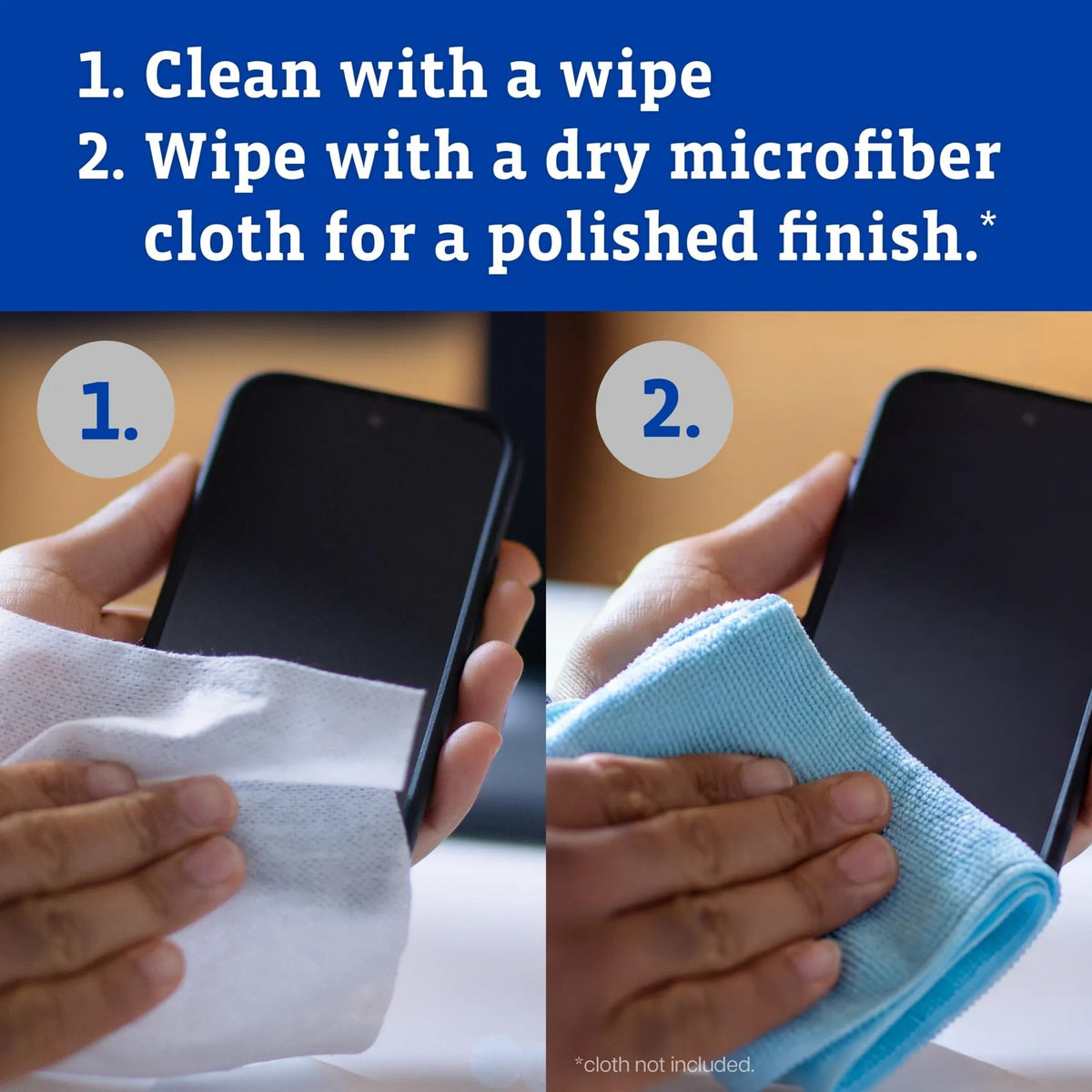 CloroxPro Clorox Screen+ Sanitizing Wipes, Disinfecting Wipes for Electronics, Gentle on Phones, Tablets, LCD Screens, Laptops and Sensitive Surfaces, Citrus Blend Scent, 1 Canister, 75 Wipes, 6 Pack
