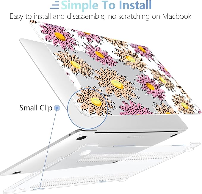 MEEgoodo Case for MacBook Pro 13 inch Case 2022 2021 2020 New A2338 M2/M1 A2251 A2289, Laptop Hard Shell with Keyboard & Camera Cover Compatible with 13 inch MacBook Pro, Abstract Polka Dot