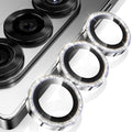 YWXTW for Samsung Galaxy Z Fold 7 Camera Lens Protector,[12X Stronger Adhesion] Individual Anti Scratch Metal Ring Tempered Glass Camera Screen Protector for Z Fold 7 Accessories 2025 (Glitter Silver)