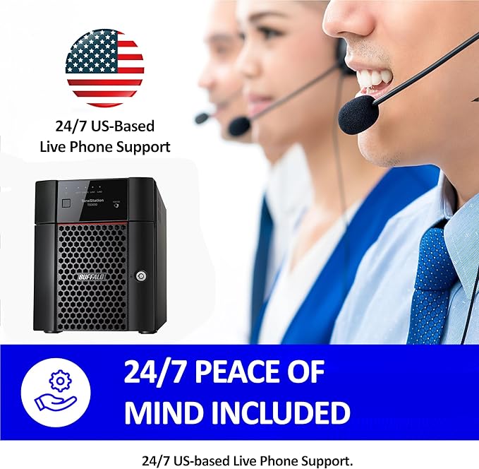 BUFFALO TeraStation Essentials 2025 4-Bay Value Desktop NAS 24TB (4x6TB) with Hard Drives Included