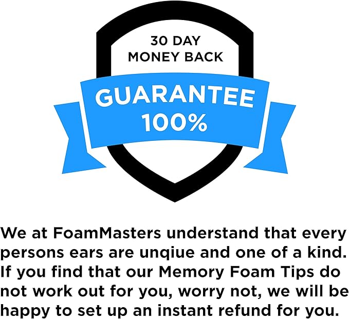 Foam Masters Memory Foam Ear Tips for AirPods Pro 1st & 2nd Gen | Comfortable | Secure | Better Noise Cancellation | Version 3.0 Replacement Buds (Large - 3 Pairs, White)
