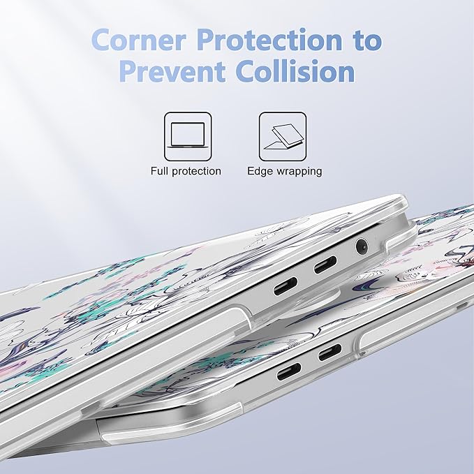 for MacBook Pro 16 inch Case 2019 2020 Release Model A2141, Plastic Hard Shell Cover with Keyboard Cover & Screen Protector for MacBook Pro 16 inch with Touch Bar & Touch ID, Floral C319