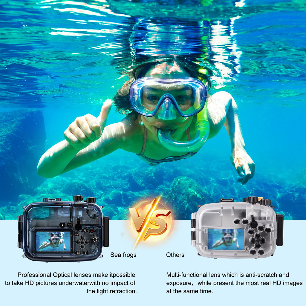 Sea frogs Waterproof Camera Housing Compatible with Sony A6300/A6500