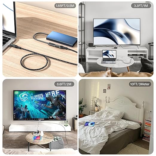 USB c Extension Cable 3.3ft, USB C 3.2 Extender Cord,USB c Male to to USB c Female Support PD 240W/5A Fast Charging, 20Gbps Sync Transfer, high Speed USB c Extension Cable