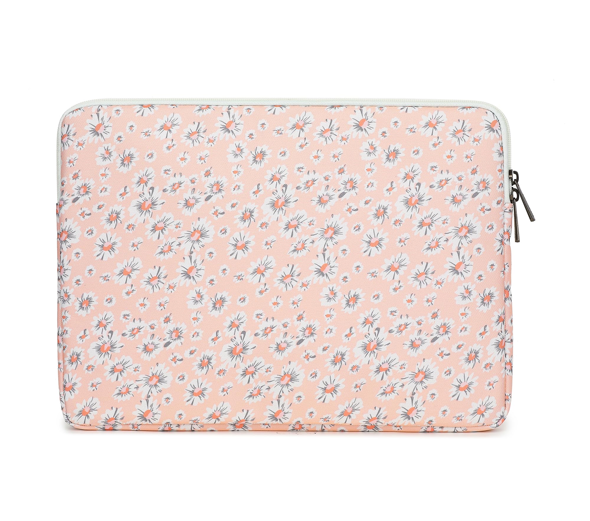 Canvaslove Pink Chrysanthemum Laptop Sleeve Case Bag with Pocket for MacBook Pro 14 inch and 14 inch-14.4 inch HP, Lenovo, Dell, ASUS, Acer Notebook Computer