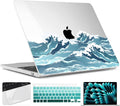 TWOLSKOO Compatible with M4 MacBook Air 15 inch Case 2025-2023 Released Model M4 A3241 M3 A3114 M2 A2941, Plastic Hard Shell & Screen Protector & Keyboard Cover & Trackpad Film, Ocean