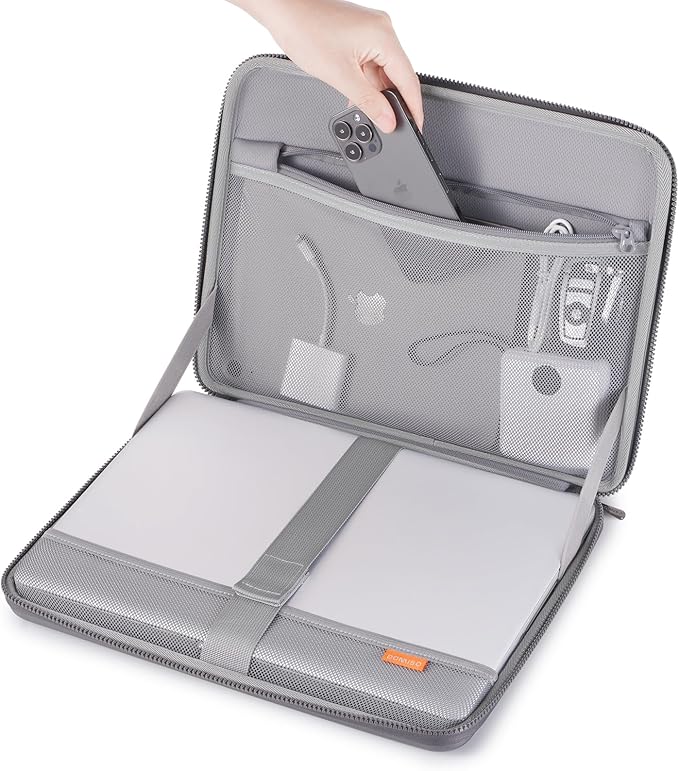 DOMISO 17 inch Laptop Sleeve with Handle Shockproof Waterproof EVA Protective Case for 17.3" ZBook Fury 17.3 G8/MSI GS73VR Stealth Pro/HP Envy 17/LG Gram 17"/ROG Strix GL702VS, Dark Grey