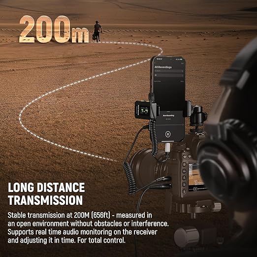 NEEWER CM28 PRO Wireless Lavalier Microphone + Charging Case & Cleaning Cloth, Noise Canceling 9Hrs Recording Mini Lapel Mic Compatible with iPhone iPad USB C Android Phone Camera PC Laptop Computer