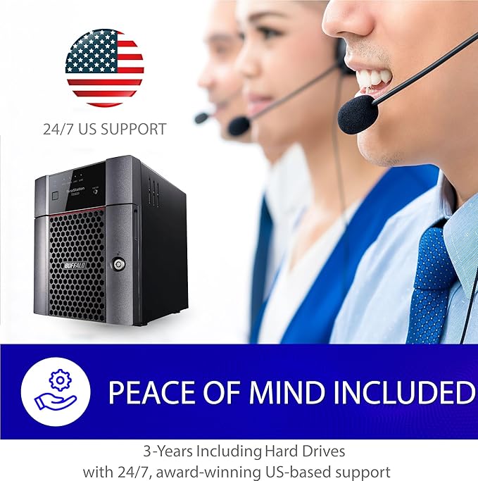 BUFFALO TeraStation 3420DN 4-Bay SMB 16TB (4x4TB) Desktop NAS w/Hard Drives Included Network Attached Storage