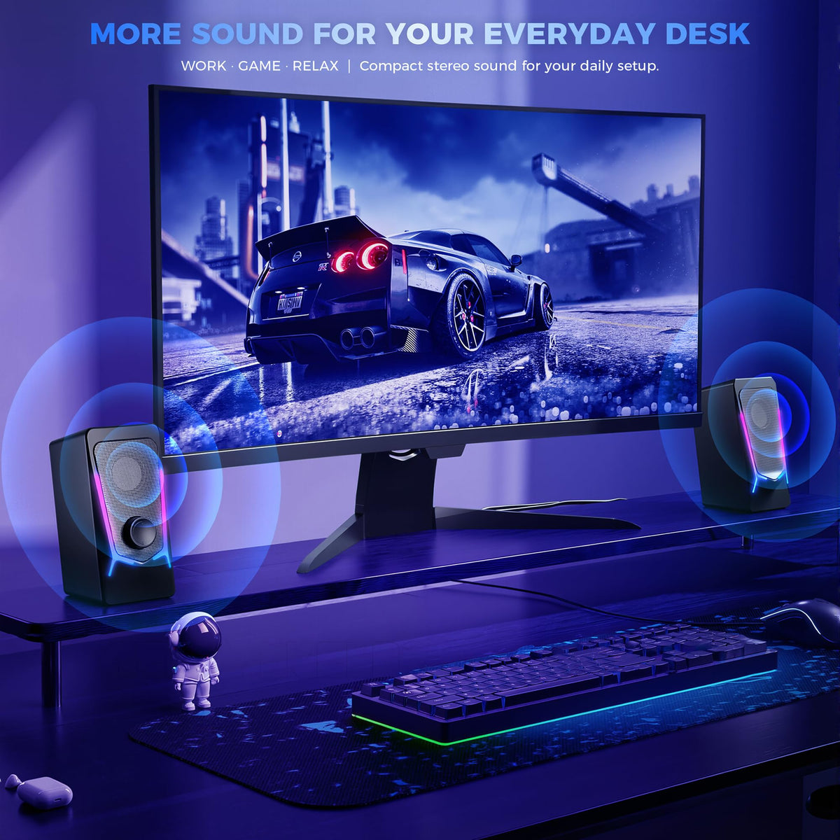 ROSON Computer Speakers for Desktop PC, Gaming Speaker with Volume Control