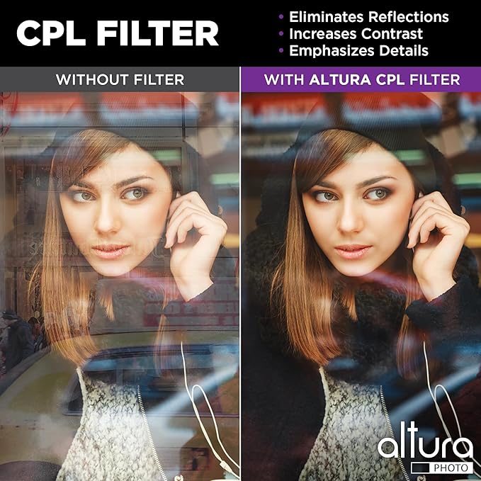 Altura Photo 40.5mm Lens Filter Kit - Multi-Coated UV Protector, CPL Polarizing and ND Neutral Density Filters + Case for Camera Accessories & Lenses