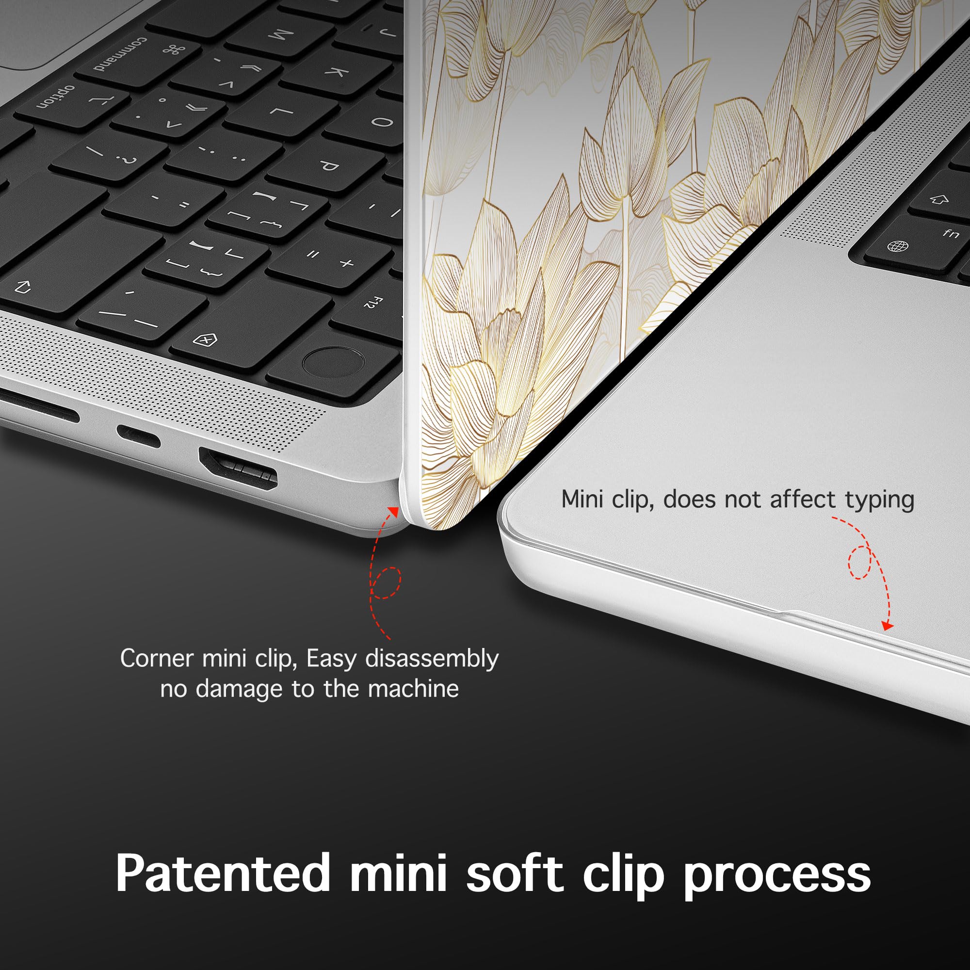 Lepeoac Case for 2026-2021 MacBook Pro 16-inch M5/M4/M3/M2/M1, Lotus