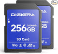 256GB LSU200 SDXC UHS-II Memory Card - up to 300MB/s, C10, U3, V90, 8K, SD Card for Computers, Digital Cameras, Home Theatre Devices, Car Navigation Systems (2 Pack)